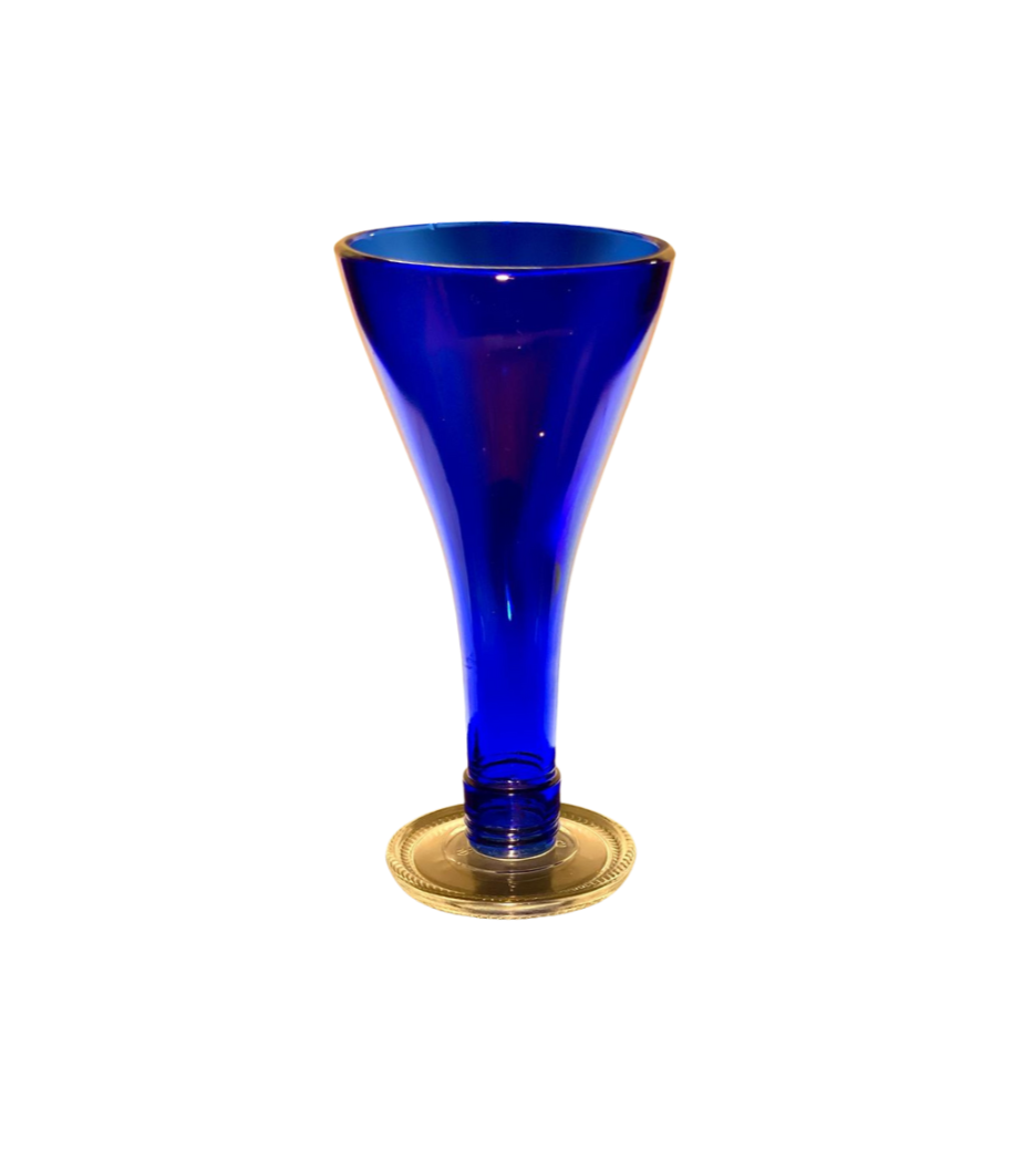 Cobalt Blue Hock Wine Glass