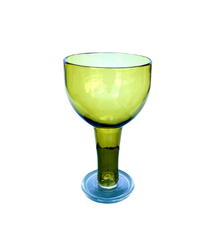 Olive-Green Wine Glass