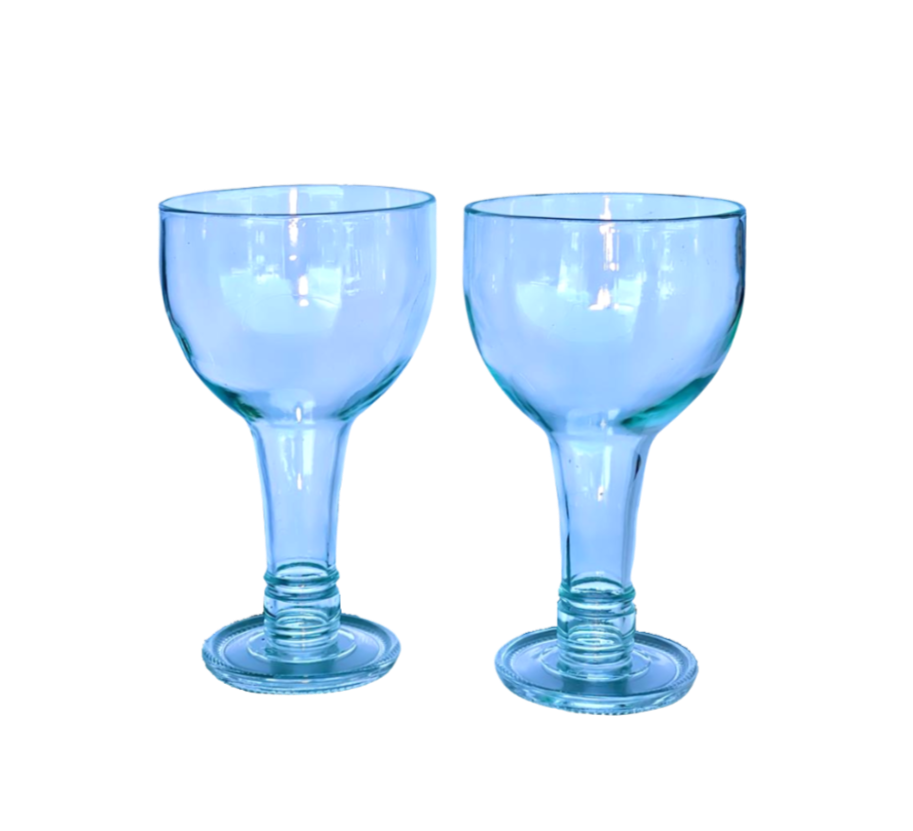 Sky Blue Globet Wine Glass