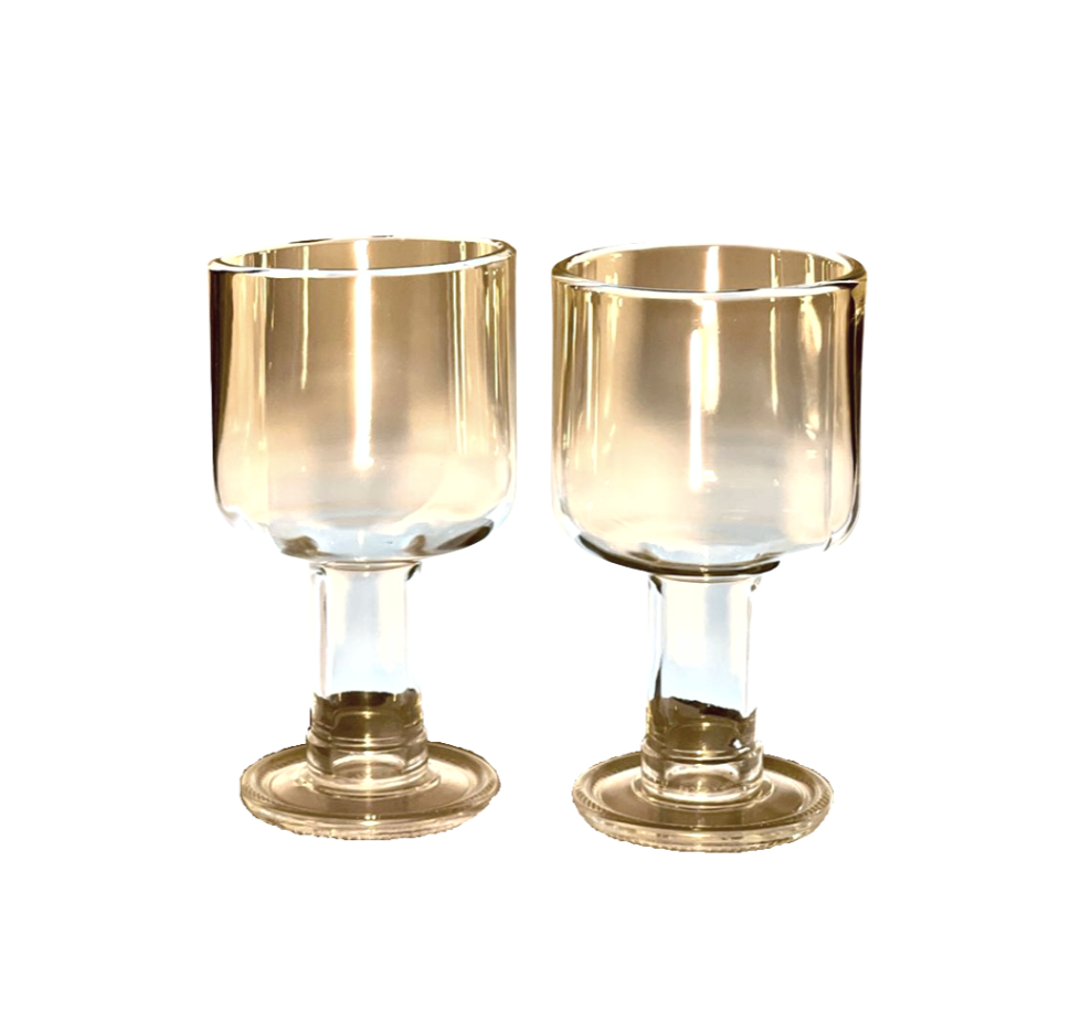 Square Clear Wine Glass